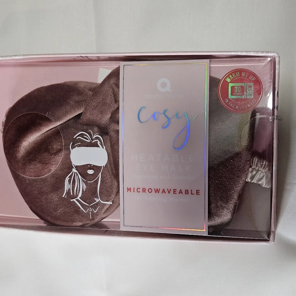 Aroma Home Cozy Heatable Eye Mask Lavender Scented Microwaveable